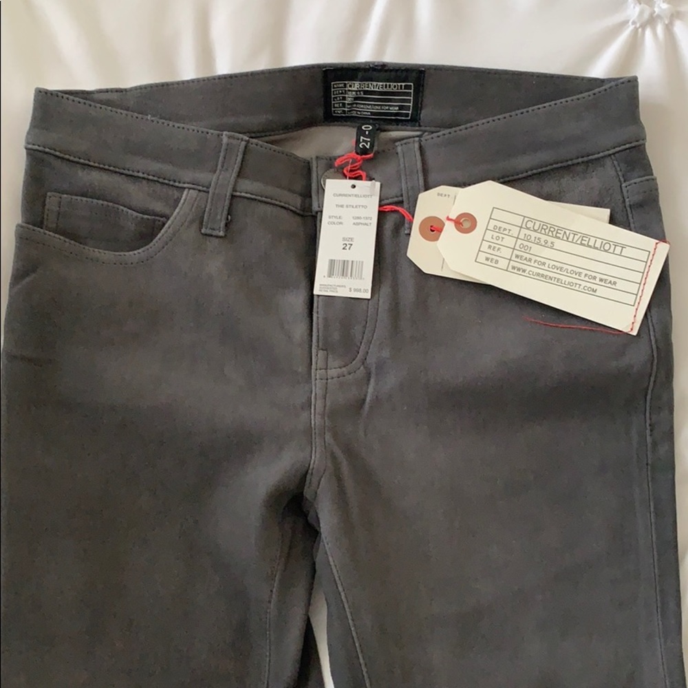 Current/Elliott SUEDE Stiletto Pants